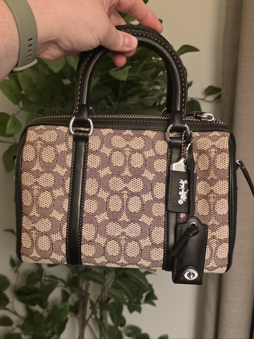 COACH CA117 RUBY SATCHEL 25 IN SIGNATURE TEXTILE JACQUARD